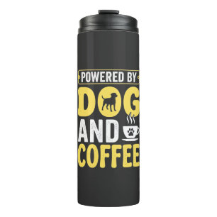 Garrafa Térmica Cachorro Amante De Café Energizado Por Design