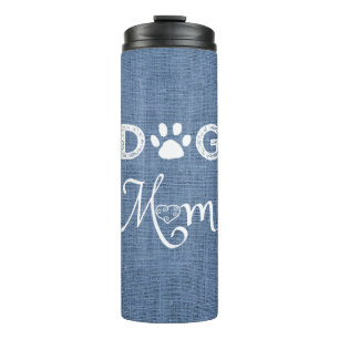 Garrafa Térmica Cachorro Azul Mamãe Tumbler Térmico