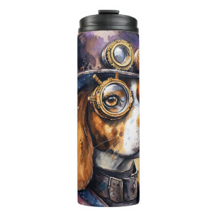 Garrafa Térmica Cachorro Beagle Steampunk