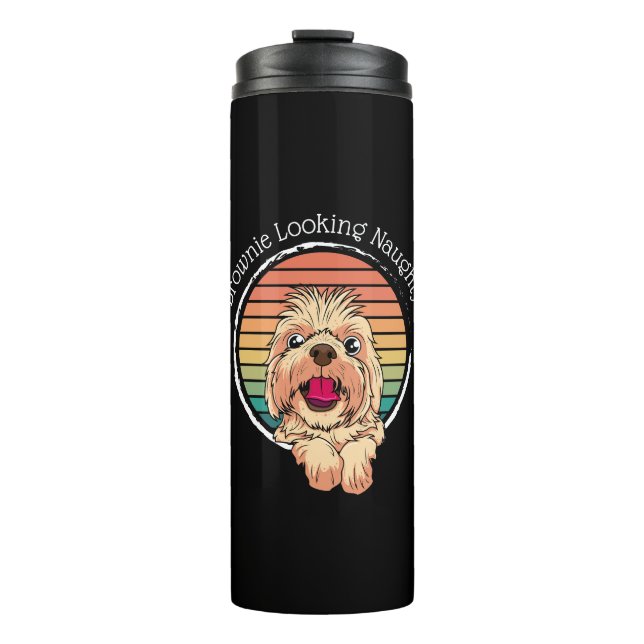 Garrafa Térmica Cachorro Brownie Parecendo Nojento (Frente)