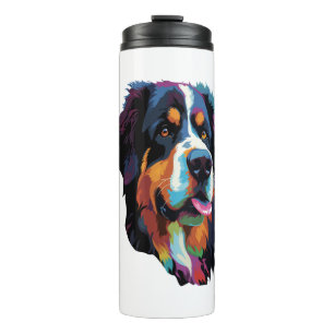 Garrafa Térmica Cachorro da Montanha Bernese Colorida