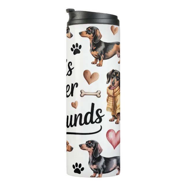 Garrafa Térmica Cachorro Dachshund (Rotação à direita)