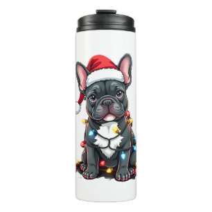 Garrafa Térmica Cachorro de Natal Bulldog Francês Natal Frenchie 3