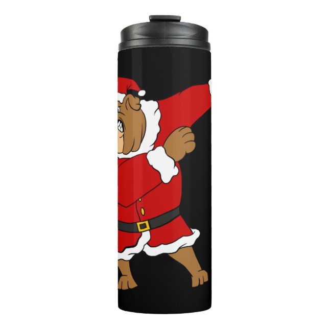 Garrafa Térmica Cachorro de Natal Engraçado Cachorro de Natal Boni (Frente)