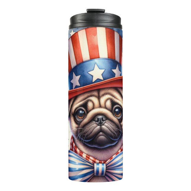 Garrafa Térmica Cachorro de Pug Cachorro (Frente)