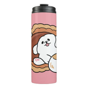 Garrafa Térmica Cachorro Engraçado e Design de S'more – Pun para A