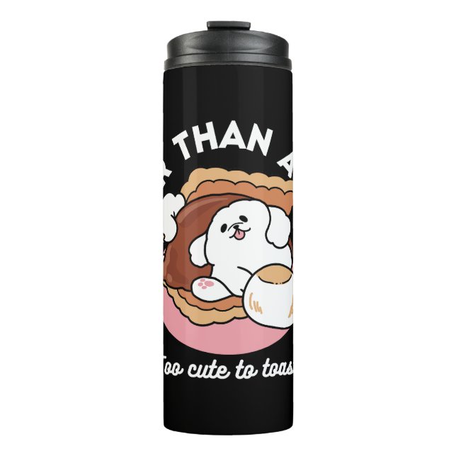 Garrafa Térmica Cachorro Engraçado e Design de S'more – Pun para A (Frente)
