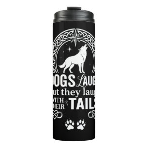 Garrafa Térmica Cachorro Fofo Presente para Amante de Animais Silh
