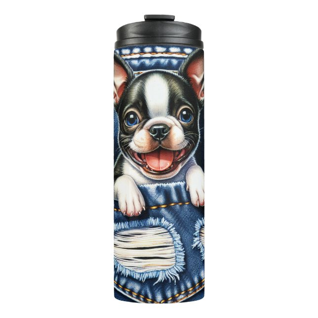 Garrafa Térmica Cachorro Francês (Frente)