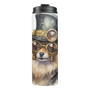 Garrafa Térmica Cachorro Pomerânia Steampunk