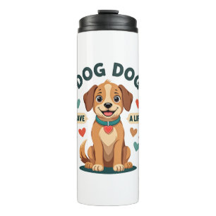Garrafa Térmica Cachorro Resgate Fofo Vintage Salve Uma Vida Carto