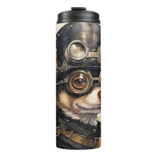 Garrafa Térmica Cachorro Steampunk Chihuahua