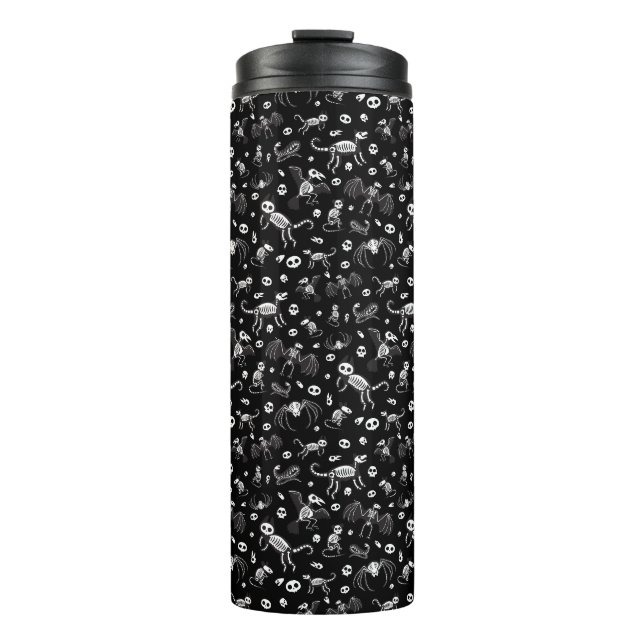 Garrafa Térmica Cachorros Cães Gatos Aranhas Cachorros Esqueletos (Frente)
