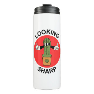 Garrafa Térmica Cacto de Olhar Afiado Trocadilho