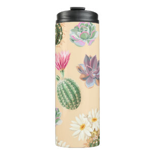 Garrafa Térmica Cactus Suculente: Padrão de Alto Detalhe