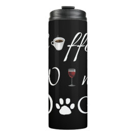 Garrafa Térmica Cães de Vinho Café Tumbler Térmico