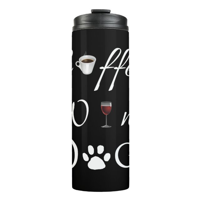 Garrafa Térmica Cães de Vinho Café Tumbler Térmico (Frente)