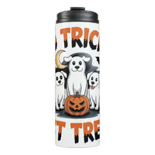 Garrafa Térmica Cães Fantasmas Spooky Design de Cachorro Bonito