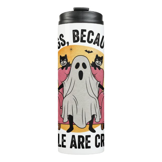 Garrafa Térmica Cães Porque As Pessoas São Assustadoras (Frente)