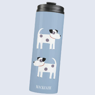 Garrafa Térmica Cães Terrier Jack Russell Nome Personalizado