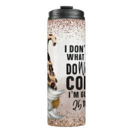 Garrafa Térmica Café Bean Gnome Engraçado Tumbler Térmico