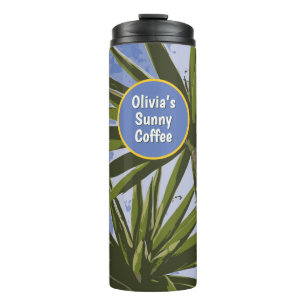 Garrafa Térmica Café Ensolarado Personalizado Tropical Yucca