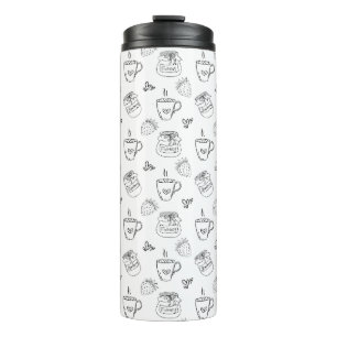 Garrafa Térmica Café Mínimo Simples Sabor Branco