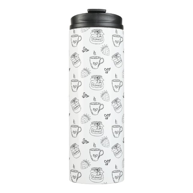 Garrafa Térmica Café Mínimo Simples Sabor Branco (Frente)