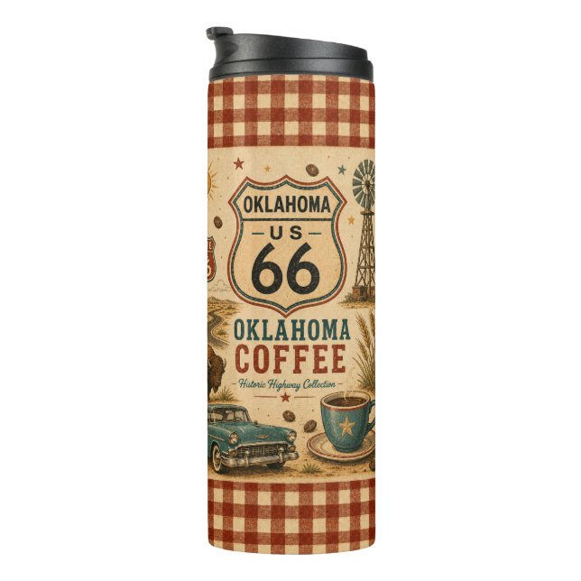 Garrafa Térmica Café Viagem Estrada Mãe Oklahoma (Rotação à direita)