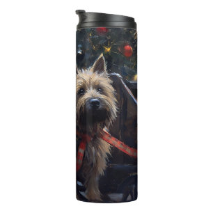 Garrafa Térmica Cairn Terrier Christmas Fesason Season