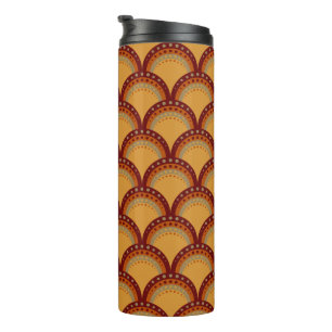 Garrafa Térmica Caixas com pontos, Borgonha, Rusta, Apricot, Tan