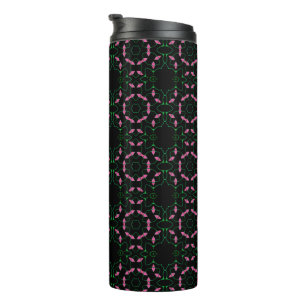 Garrafa Térmica Caleidoscópio de Esmeralda e Rosa
