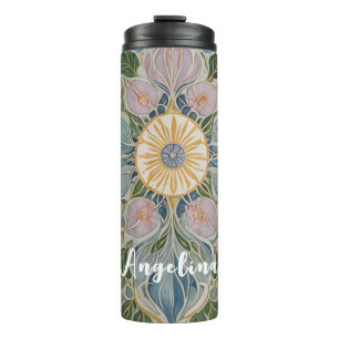Garrafa Térmica Caleidoscópio Floral Personalizado