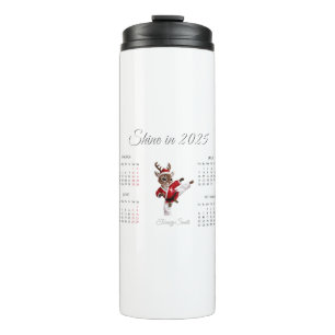 Garrafa Térmica Calendário Personalizado 2025 para o Red Reindeer