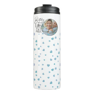 Garrafa Térmica Caligrafia Foto Personalizada de Aniversário para