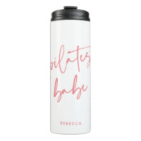 Caligrafia rosa moderna Pilatos de ginástica