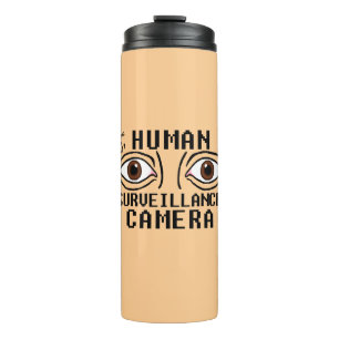 Garrafa Térmica Câmera de Vigilância Humana Humor Seco