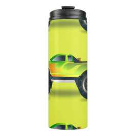 Garrafa Térmica Caminhão monstro no verde limão