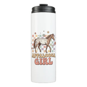 Garrafa Térmica Camisa Appaloosa Girl Vintage Cavalo Western Desig