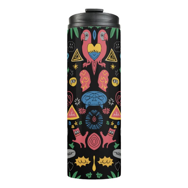 Garrafa Térmica Camisa de Arte de Dodle Chaótica - Esboço Abstrato (Frente)