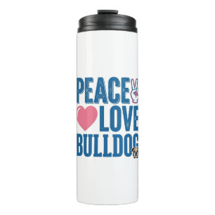 Garrafa Térmica Camisa de Cachorro Vintage de Paz e Amor Bulldog D
