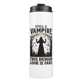 Garrafa Térmica Camisa de Fantasia de Vampiro Funny Halloween Disf