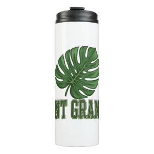 Garrafa Térmica Camisa de Folha de Monstera do Vovô Plantador