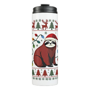 Garrafa Térmica Camisa de Natal para Presente de Amante de Preguiç