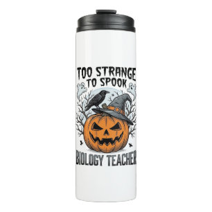 Garrafa Térmica Camisa de professora de biologia de Halloween Corv