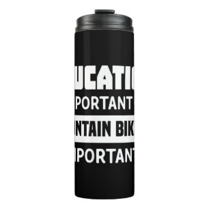 Garrafa Térmica Camisa engraçada de bicicleta de montanha - Bicicl