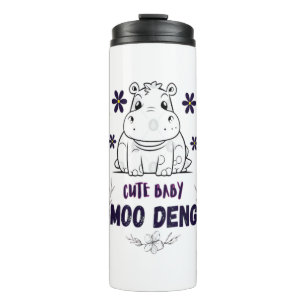 Garrafa Térmica Camisa-T de Cachorro Moo Deng
