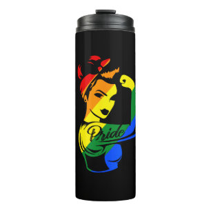 Garrafa Térmica Camisa-T LGBT do Orgulho Arco-Íris