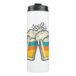 Garrafa Térmica Camisa Vetorial Vintage Rainbow Beer Mug Cheers_1