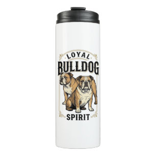 Garrafa Térmica Camisa Vintage Bulldog Camiseta de Gravura de Bull